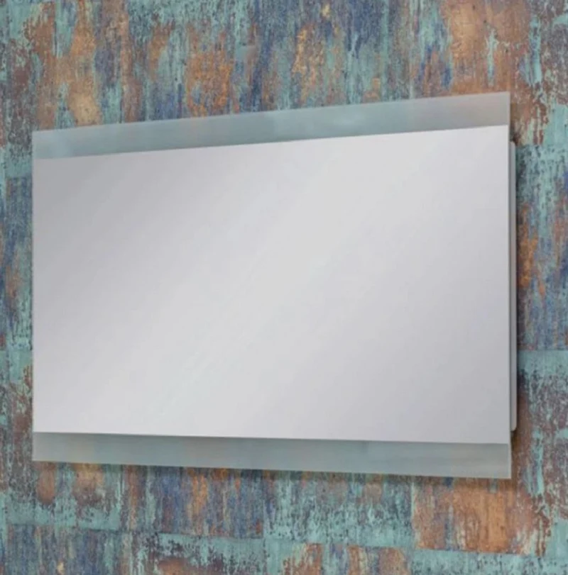 Casa Padrino Luxus Badezimmer Spiegel 120 x 4 x H. 50 cm - Wandspiegel mit LED Hintergrundbeleuchtung - Badezimmer Möbel - Badezimmer Accessoires - Luxus Möbel