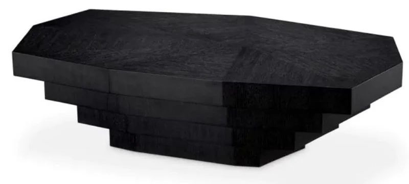 Casa Padrino Luxus Couchtisch / Wohnzimmertisch Schwarzgrau 140 cm