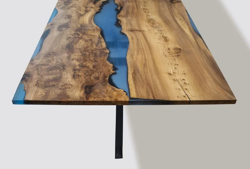 Casa Padrino Luxus Esstisch Braun / Blau / Schwarz 250 cm