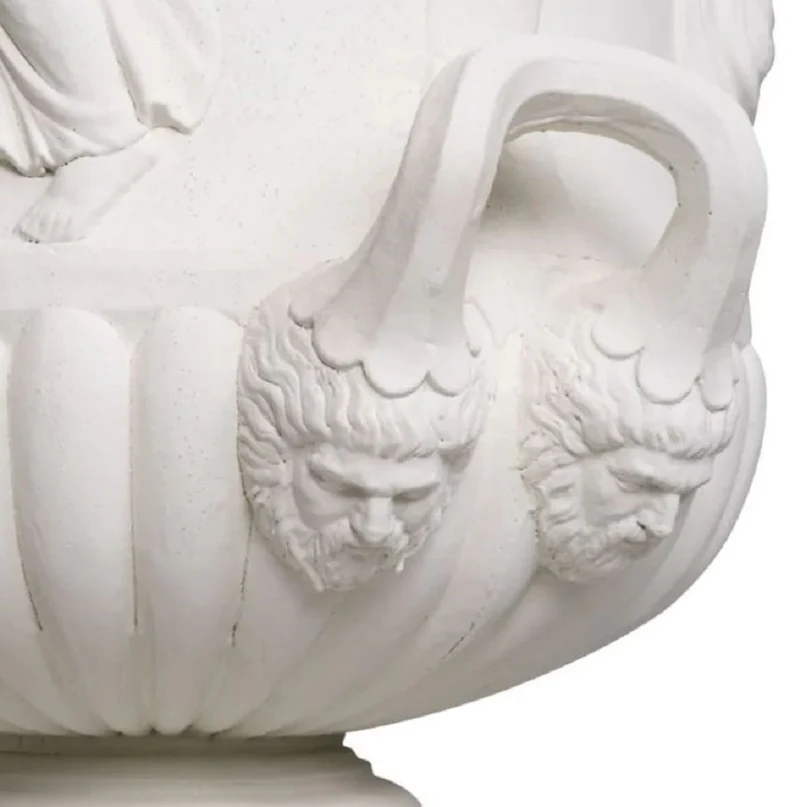 Casa Padrino Luxus Barock Blumentopf Weiß Ø 63 x H. 84 cm