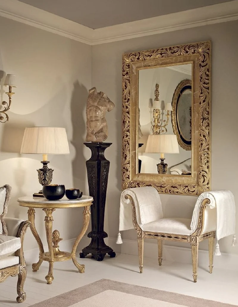 Casa Padrino Luxus Barock Säule Schwarz - Prunkvolle Massivholz Deko Säule - Hotel Möbel - Schloss Möbel - Wohnzimmer Möbel - Luxus Qualität - Made in Italy
