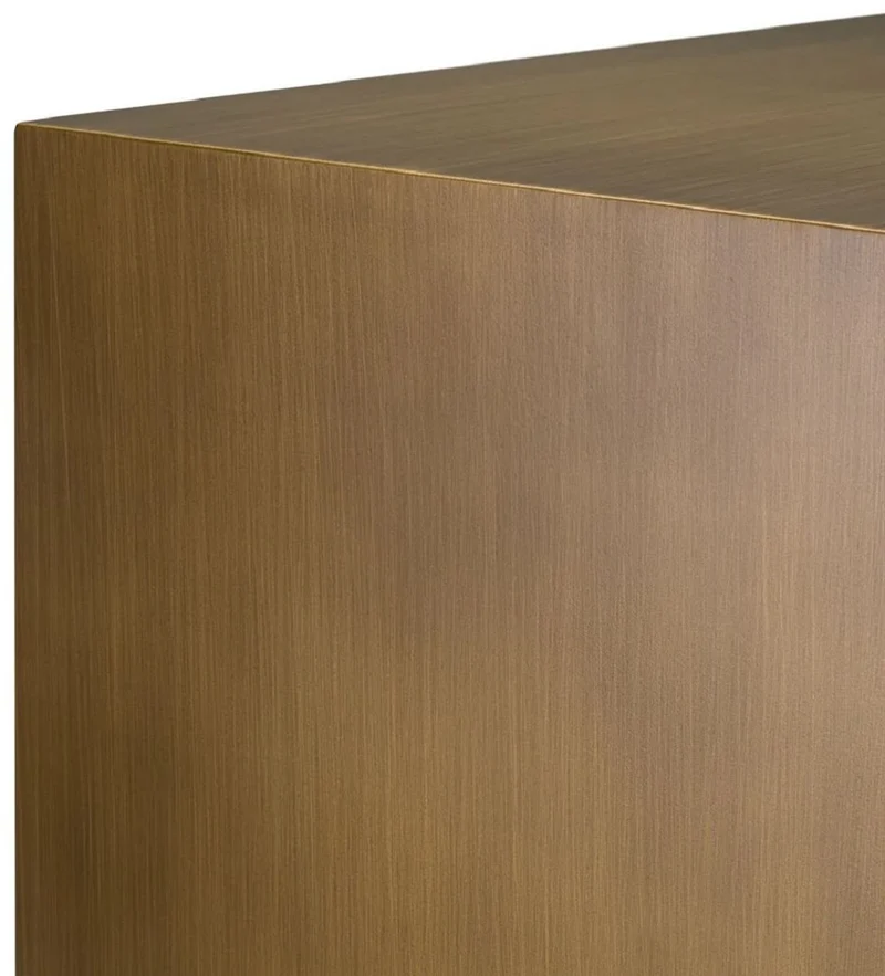 Casa Padrino Luxus Couchtisch Messing 120 x 40 x H. 38 cm - Rechteckiger Metall Wohnzimmertisch - Wohnzimmer Möbel - Hotel Möbel - Luxus Metall Möbel