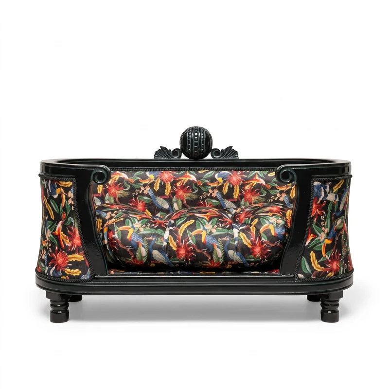 Pompöös by Casa Padrino Luxus Barock Hunde & Katzenbett Bunt / Schwarz