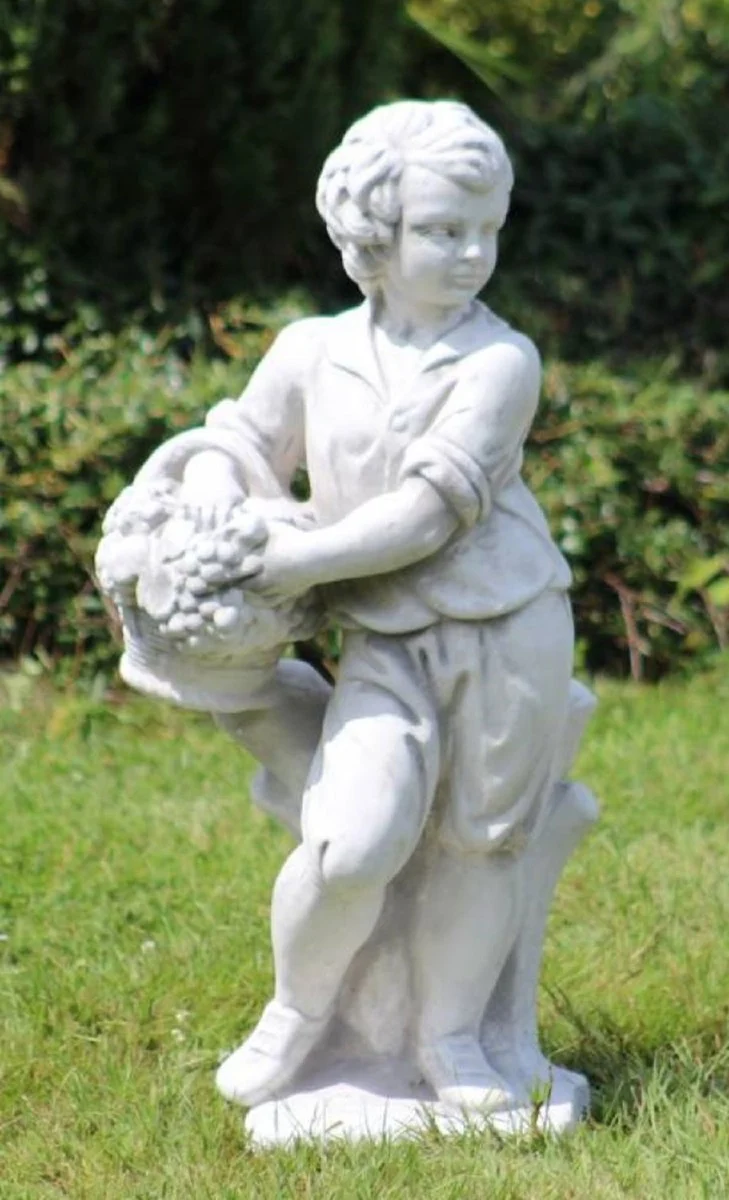 Casa Padrino Jugendstil Garten Deko Skulpturen 4er Set Grau H. 75 cm
