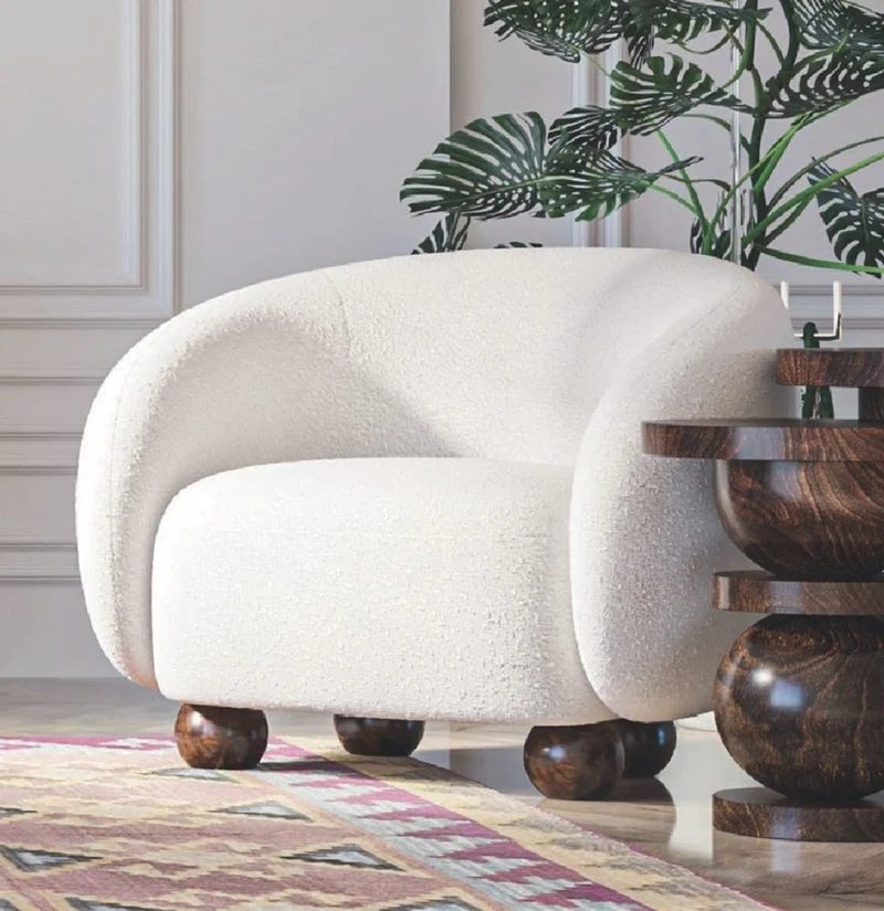 Casa Padrino Luxus Sessel Weiß / Dunkelbraun 90 x 90 x H. 72 cm - Wohnzimmer Sessel - Hotel Sessel - Wohnzimmer Möbel - Hotel Möbel - Luxus Möbel