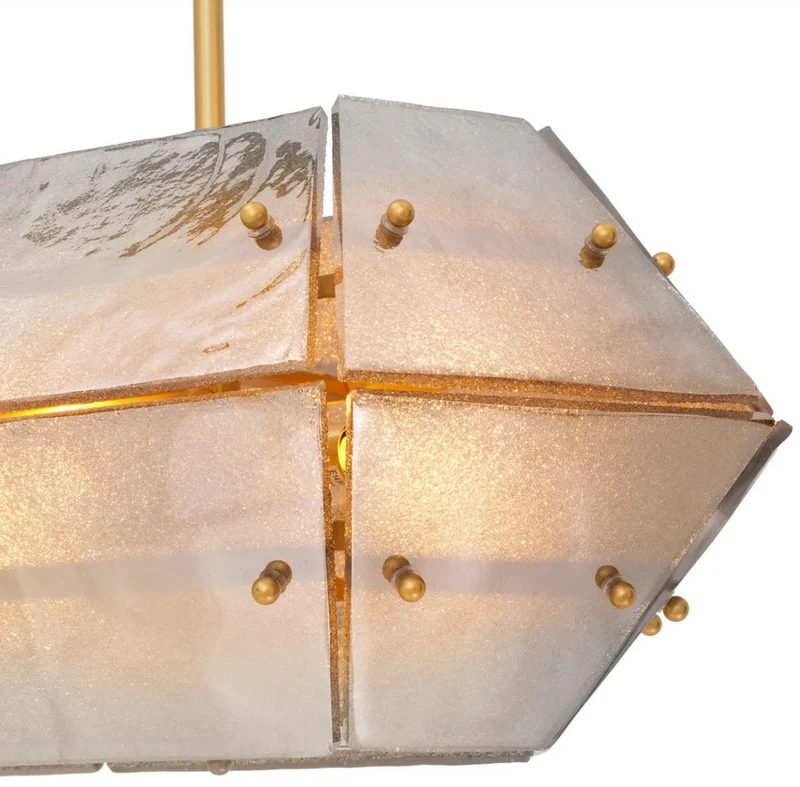 Casa Padrino Luxus Kronleuchter Antik Messing / Grau 130 cm