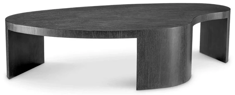 Casa Padrino Luxus Couchtisch Schwarzgrau 150 x 86 x H. 35 cm - Luxus Wohnzimmertisch - Wohnzimmer Möbel - Hotel Möbel - Luxus Qualität