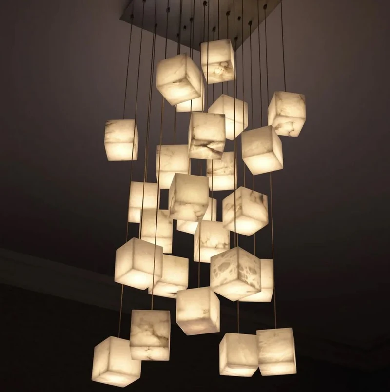 Casa Padrino Luxus LED Kronleuchter Antik Messing / Alabaster 60 x 60 x H. 180 cm - Wohnzimmer Kronleuchter mit Alabaster Lampenschirmen - Luxus Qualität