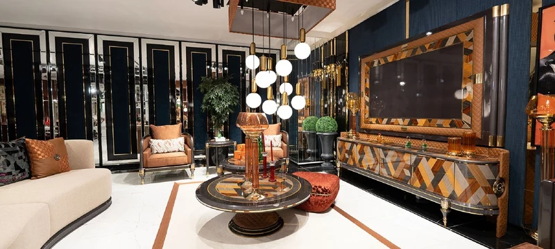 Casa Padrino Luxus Art Deco Beistelltisch Grau / Mehrfarbig / Gold - Massivholz Wohnzimmer Beistelltisch - Art Deco Wohnzimmer Möbel - Luxus Wohnzimmer Möbel