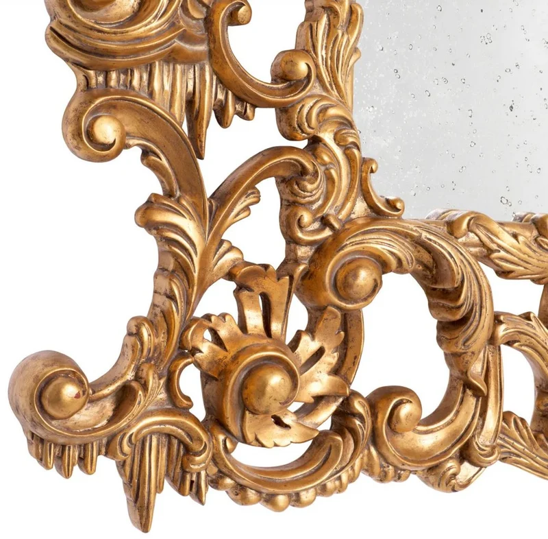 Casa Padrino Luxus Barock Spiegel Antik Gold - Prunkvoller Barockstil Wandspiegel mit antikem Spiegelglas - Luxus Möbel im Barockstil - Prunkvolle Barock Möbel - Edel & Prunkvoll