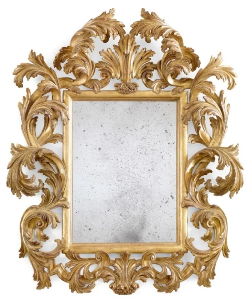 Casa Padrino Luxus Barock Spiegel Antik Gold - Prunkvoller italienischer Barockstil Wandspiegel mit antikem Spiegelglas - Luxus Möbel im Barockstil - Handgefertigte Barock Möbel - Made in Italy