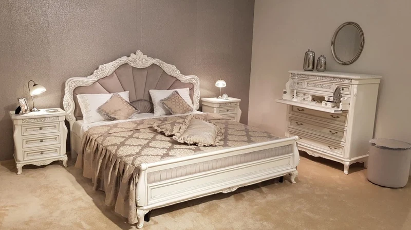 Casa Padrino Luxus Barock Kommode Weiß / Grau / Antik Silber - Prunkvolle Barockstil Schlafzimmer Kommode - Luxus Schlafzimmer Möbel im Barockstil - Barock Schlafzimmer Möbel
