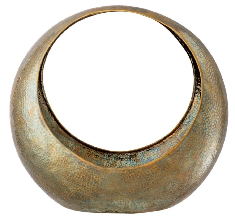 Casa Padrino Luxus Weinkühler Vintage Messing 40,5 x 17 x H. 38 cm - Champagnerkühler - Sektkühler - Gastronomie Accessoires - Restaurant Accessoires - Hotel Accessoires