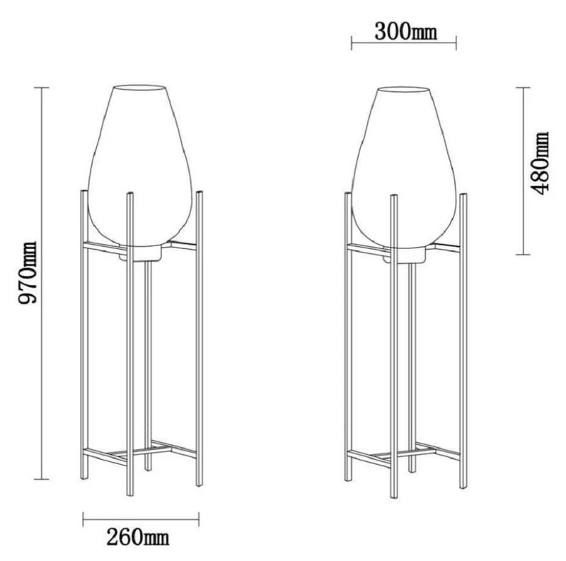Casa Padrino Luxus Stehleuchte Kupfer / Schwarz 30 x 30 x H. 97 cm - Metall Stehleuchte mit Glas Lampenschirm - Luxus Stehleuchten - Luxus Leuchten - Luxus Interior