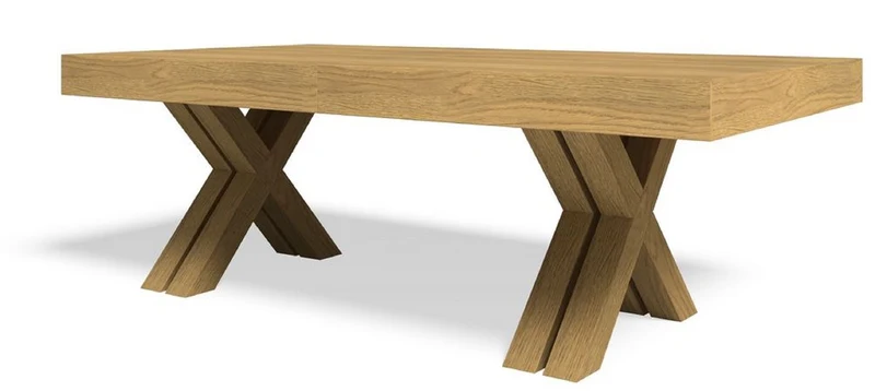 Casa Padrino Luxus Esstisch Naturfarben 200-494 x 110 x H. 77 cm - Ausziehbarer Massivholz Konferenztisch - Esszimmer Möbel - Büro Möbel - Massivholz Möbel - Luxus Möbel