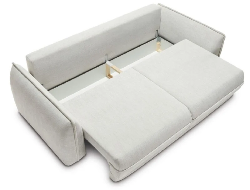 Casa Padrino Luxus Sofa Grau 253 x 120 x H. 74 cm - Wohnzimmer Sofa mit Schlaffunktion - Wohnzimmer Möbel - Luxus Möbel - Luxus Interior