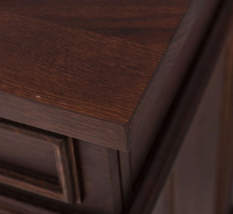Casa Padrino Landhausstil Doppel Waschbeckenschrank mit 2 Keramik Waschbecken Dunkelbraun / Weiß 150 x 51 x H. 91 cm - Massivholz Badezimmer Möbel im Landhausstil - Landhausstil Möbel