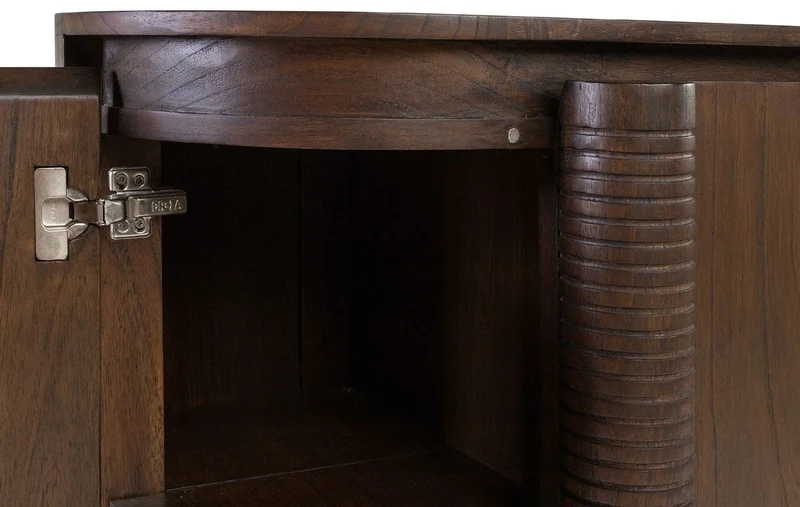 Casa Padrino Luxus Sideboard Dunkelbraun 160 x 49,5 x H. 82 cm - Massivholz Schrank mit 4 Türen - Massivholz Möbel - Luxus Möbel