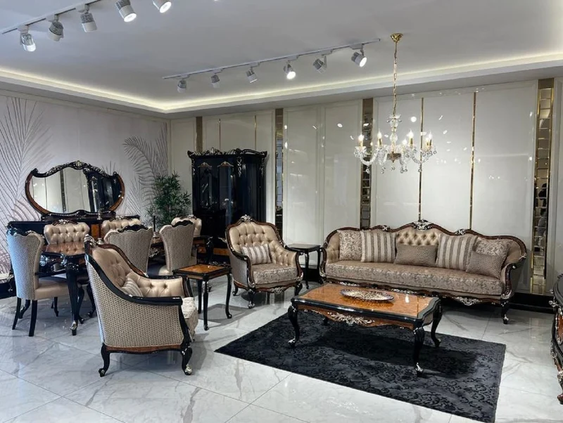 Casa Padrino Luxus Barock Couchtisch Braun / Schwarz / Silber - Handgefertigter Massivholz Wohnzimmertisch im Barockstil - Luxus Wohnzimmer Möbel im Barockstil - Barock Möbel - Edel & Prunkvoll