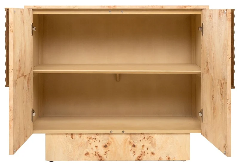 Casa Padrino Luxus Sideboard Naturfarben 93 x 45 x H. 80 cm - Massivholz Schrank mit 2 Türen - Luxus Möbel - Hotel Möbel - Luxus Einrichtung