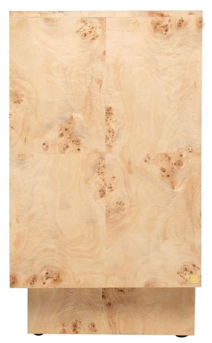 Casa Padrino Luxus Sideboard Naturfarben 93 x 45 x H. 80 cm - Massivholz Schrank mit 2 Türen - Luxus Möbel - Hotel Möbel - Luxus Einrichtung