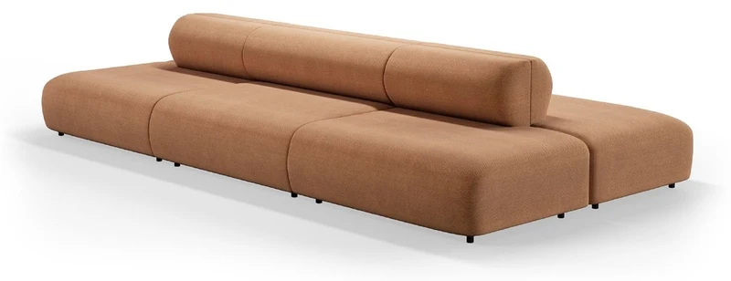 Casa Padrino Luxus Sofa Braun 360 x 180 x H. 72 cm - Modulares 6 Teiliges Hotel Sofa - Wohnzimmer Sofa - Wohnzimmer Möbel - Hotel Möbel - Luxus Möbel