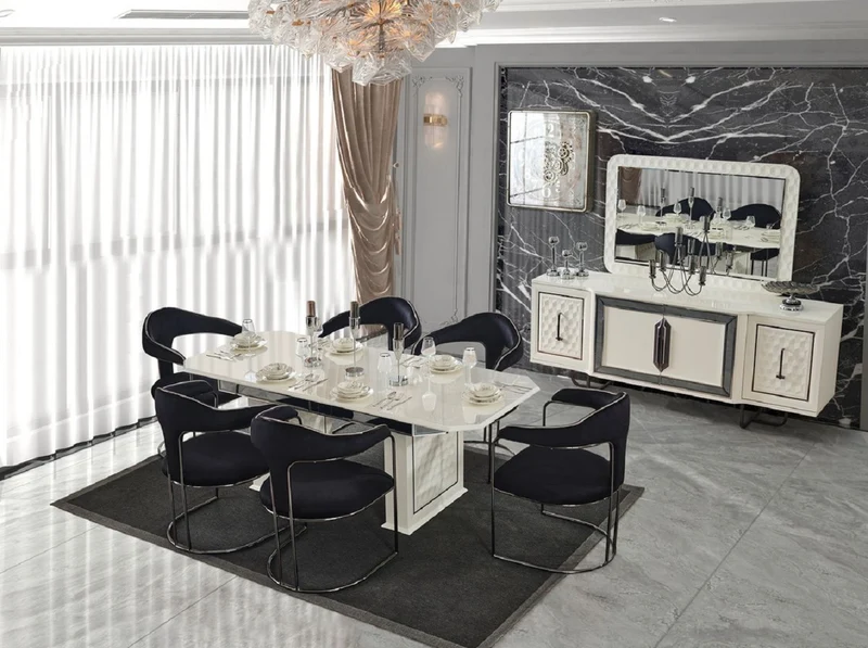 Casa Padrino Luxus Art Deco Esszimmer Stuhl 6er Set mit Armlehnen Schwarz / Bronze 60 x 58 x H. 92 cm - Esszimmer Möbel - Restaurant Möbel - Art Deco Möbel - Luxus Möbel