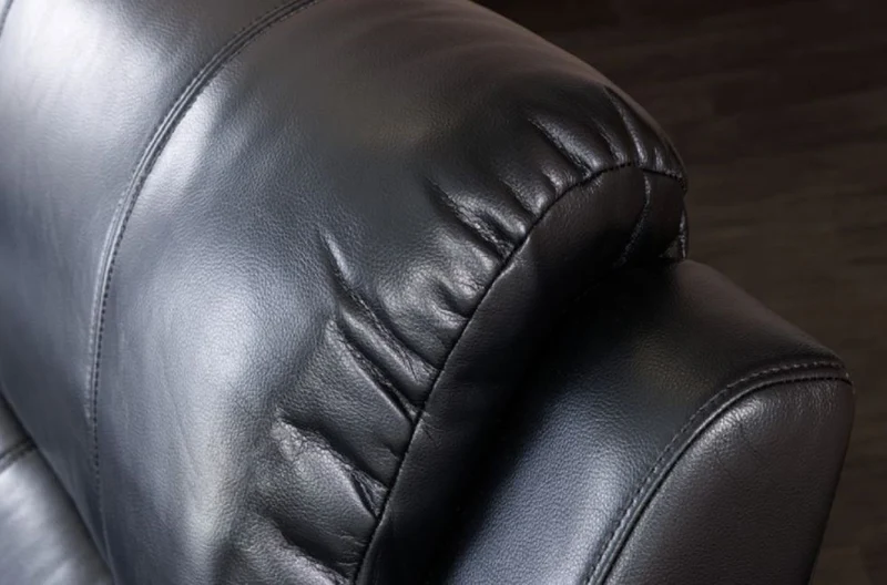 Casa Padrino Kunstleder 3er Kinosessel Schwarz 295 x 95-165 x H. 78-101 cm - Wohnzimmer Fernsehsessel mit Getränkehalter und Ablagefach - Kunstleder Möbel - Wohnzimmer Möbel