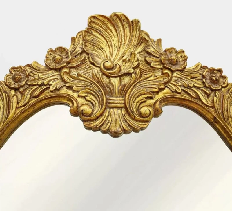 Casa Padrino Luxus Barock Spiegel Gold - Hangefertigter Barockstil Wandspiegel - Luxus Möbel im Barockstil - Prunkvolle Barock Möbel - Edel & Prunkvoll