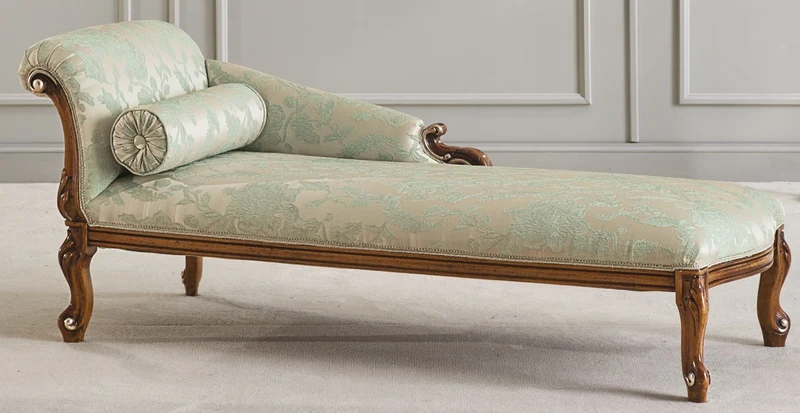 Casa Padrino Luxus Barock Chaiselongue Gold / Grün / Braun - Prunkvolle Massivholz Recamiere - Luxus Wohnzimmer Möbel im Barockstil - Luxus Qualität - Made in Italy