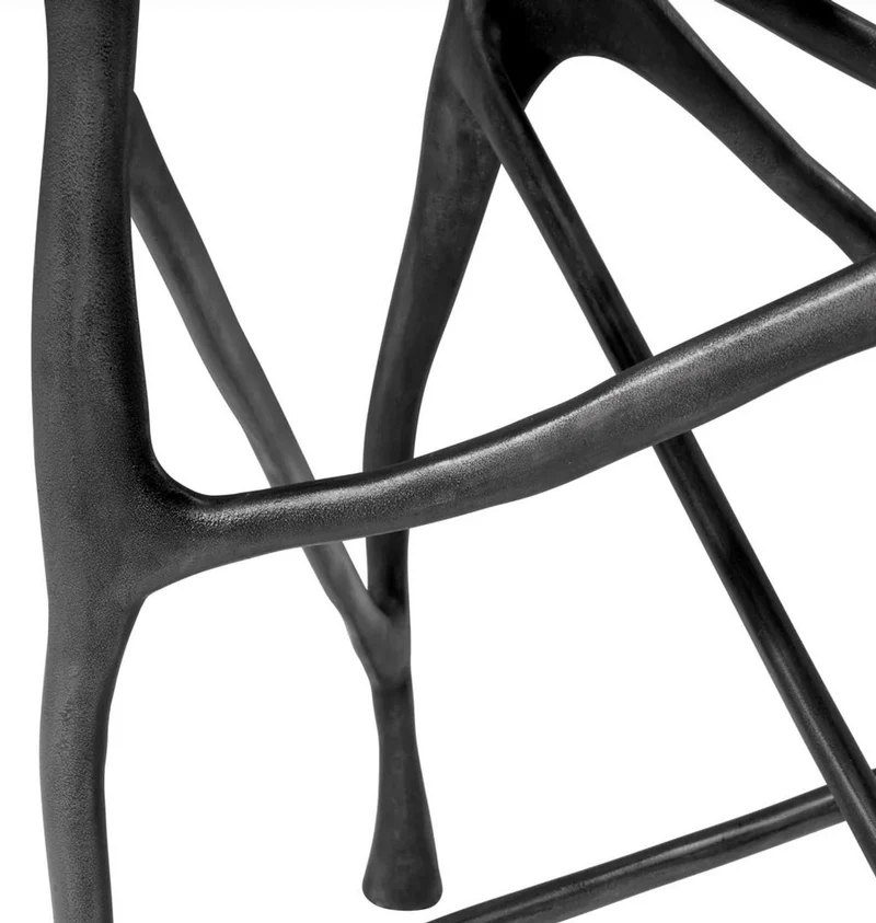 Casa Padrino Luxus Deko Säule 33,5 x 33,5 x H. 69,5 cm - Quadratische Aluminium Säule - Pflanzensäule - Wohnzimmer Deko Säule - Hotel Deko Säule - Luxus Möbel - Luxus Qualität