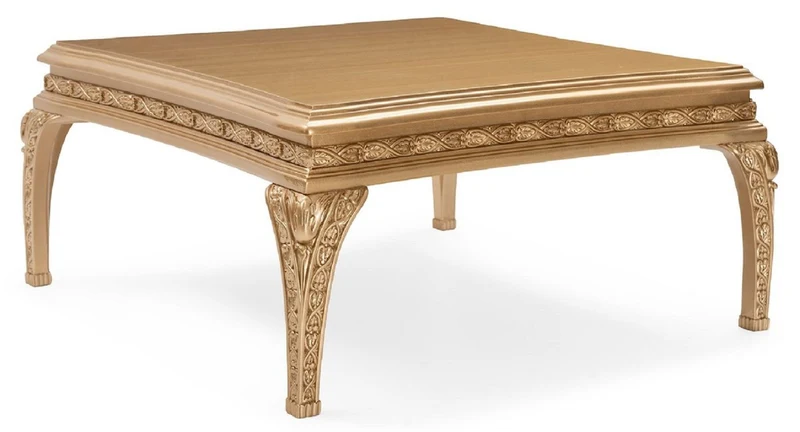 Casa Padrino Luxus Barock Wohnzimmer Set Braun / Gold - 2 Sofas & 2 Sessel & 1 Couchtisch & 2 Beistelltische - Handgefertigte Luxus Wohnzimmer Möbel im Barockstil - Edel & Prunkvoll
