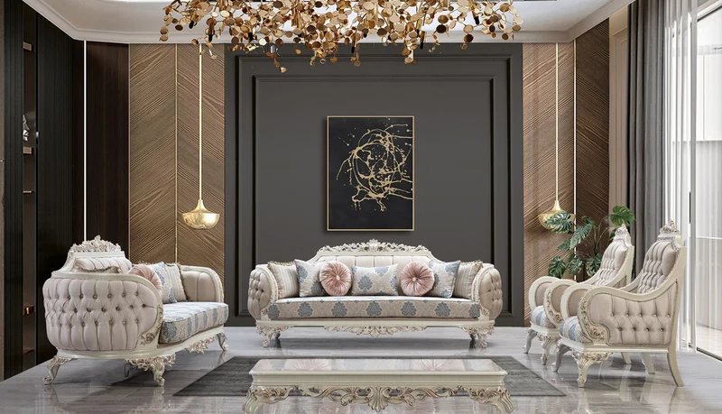 Casa Padrino Luxus Barock Sofa Mehrfarbig / Creamweiß / Kupfer - Barockstil Wohnzimmer Sofa mit elegantem Muster - Luxus Wohnzimmer Möbel im Barockstil - Barock Einrichtung - Barock Möbel