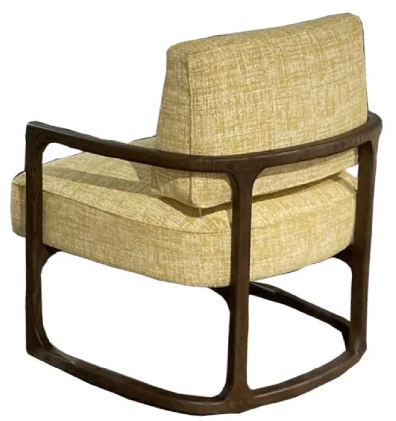 Casa Padrino Luxus Sessel Grün / Dunkelbraun 80 x 73 x H. 60 cm - Wohnzimmer Sessel - Hotel Sessel - Wohnzimmer Möbel - Hotel Möbel - Luxus Möbel - Luxus Einrichtung
