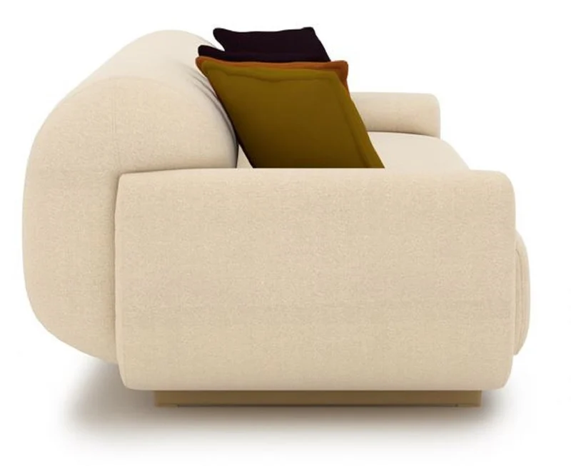 Casa Padrino Luxus Sofa Creme / Beige 250 x 105 x H. 70 cm - Wohnzimmer Sofa - Hotel Sofa - Wohnzimmer Möbel - Hotel Möbel - Luxus Möbel - Luxus Einrichtung - Wohnzimmer Einrichtung