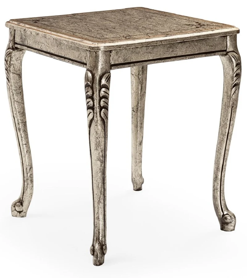 Casa Padrino Luxus Barock Wohnzimmer Set Braun / Creme / Antik Silber - 2 Sofas & 2 Sessel & 1 Couchtisch & 2 Beistelltische - Handgefertigte Wohnzimmer Möbel im Barockstil - Edel & Prunkvoll