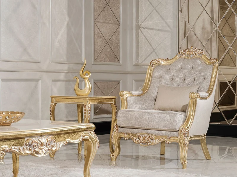 Casa Padrino Luxus Barock Beistelltisch Gold / Creme / Weiß - Quadratischer Massivholz Tisch im Barockstil - Luxus Wohnzimmer Möbel im Barockstil - Barock Möbel - Edel & Prunkvoll