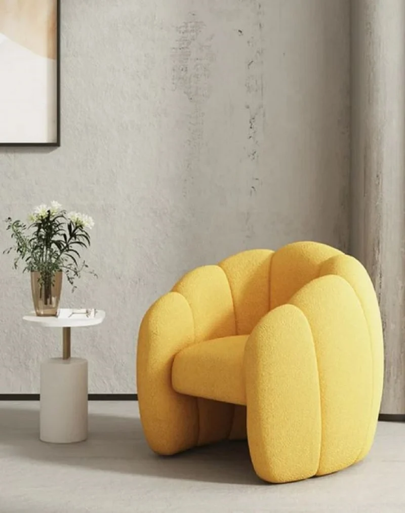Casa Padrino Luxus Sessel Orange 75 x 70 x H. 75 cm - Wohnzimmer Sessel - Hotel Sessel - Wohnzimmer Möbel - Hotel Möbel - Luxus Qualität - Made in Italy