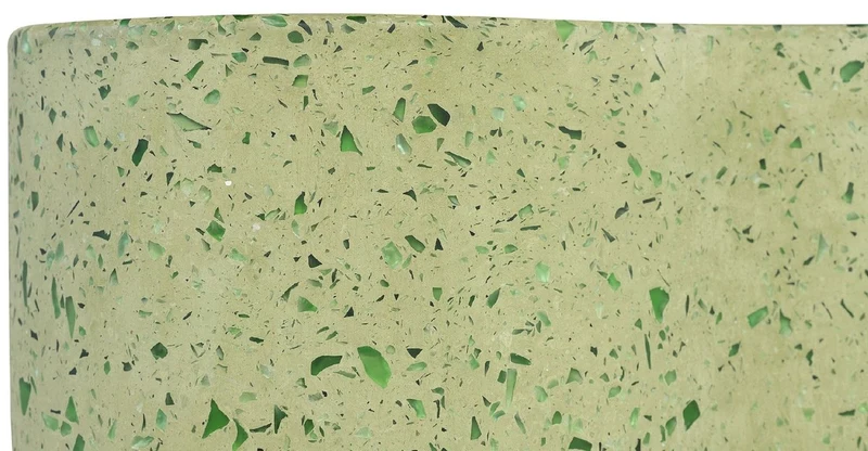 Casa Padrino Luxus Terrazzo Naturstein Beistelltisch / Hocker Grün 41,5 x 41,5 x H. 45 cm - Wohnzimmer Möbel - Hotel Möbel - Naturstein Möbel - Luxus Möbel - Luxus Einrichtung