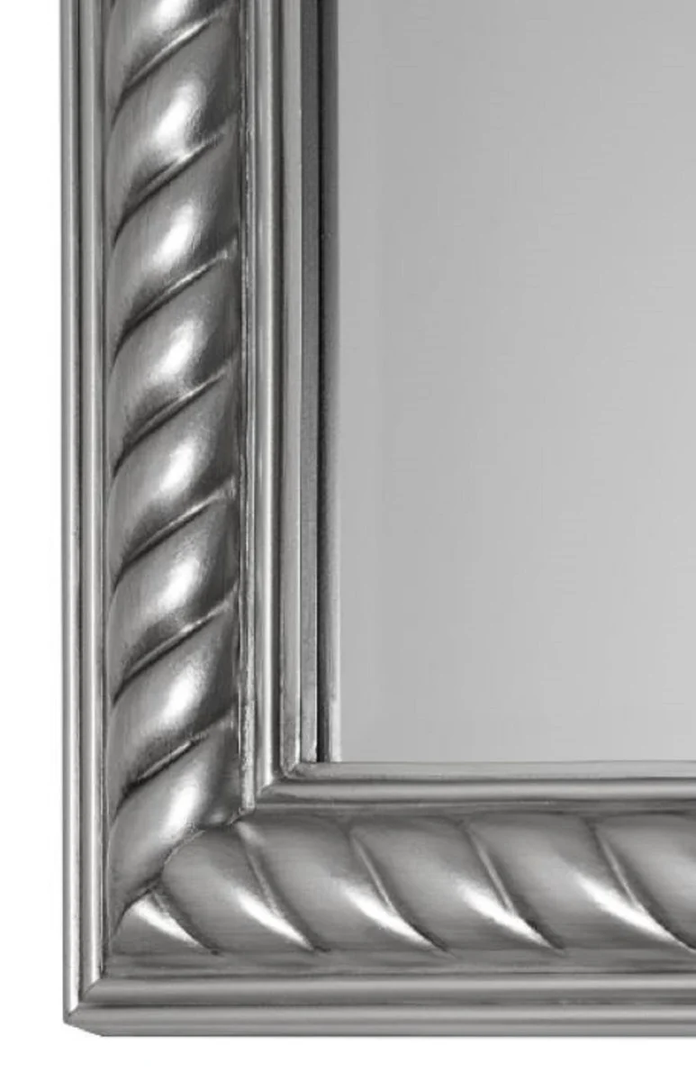Casa Padrino Barock Spiegel / Wandspiegel Antik Silber 62 x H. 187 cm - Barockmöbel
