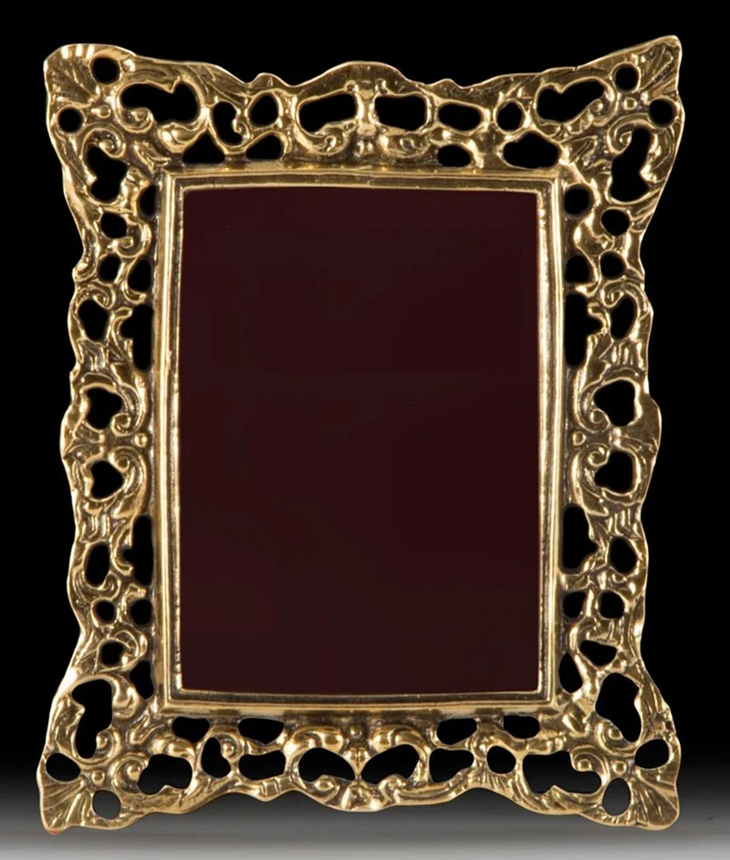 Casa Padrino Luxus Barock Bilderrahmen Gold 13 x H. 16 cm - Handgefertigter Barockstil Bronze Bilderrahmen - Barock Deko Accessoires - Edel & Prunkvoll
