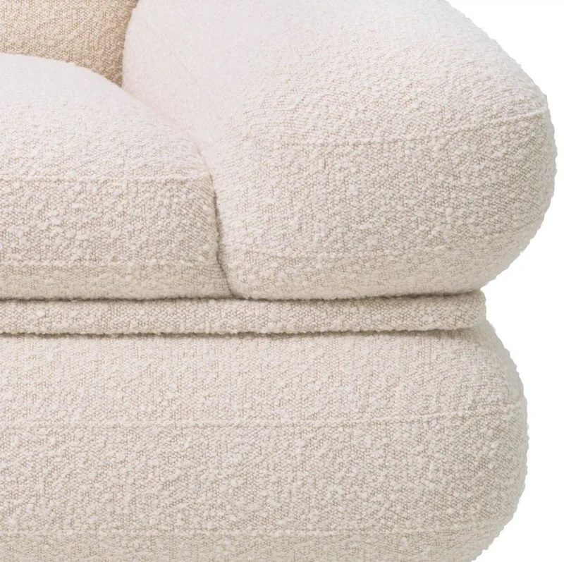 Casa Padrino Luxus Sessel Creme 124 x 91 x H. 73 cm - Wohnzimmer Sessel - Hotel Sessel - Wohnzimmer Möbel - Luxus Möbel - Wohnzimmer Einrichtung - Luxus Einrichtung - Möbel Luxus