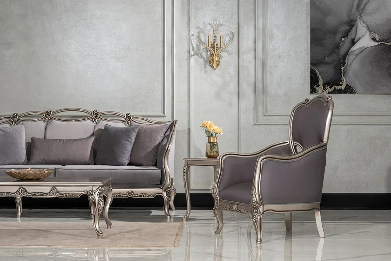 Casa Padrino Luxus Barock Beistelltisch Silber - Quadratischer Massivholz Tisch im Barockstil - Luxus Wohnzimmer Möbel im Barockstil - Barock Möbel - Edel & Prunkvoll