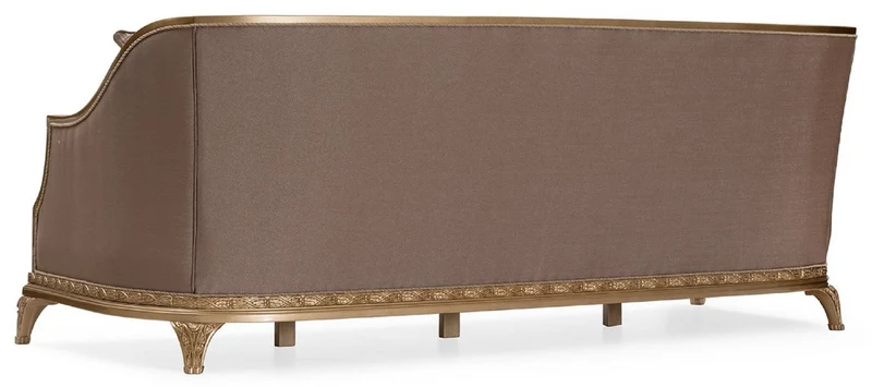 Casa Padrino Luxus Barock Wohnzimmer Sofa Braun / Gold - Handgefertigtes Barockstil Sofa mit dekorativen Kissen - Luxus Wohnzimmer Möbel im Barockstil - Barock Möbel