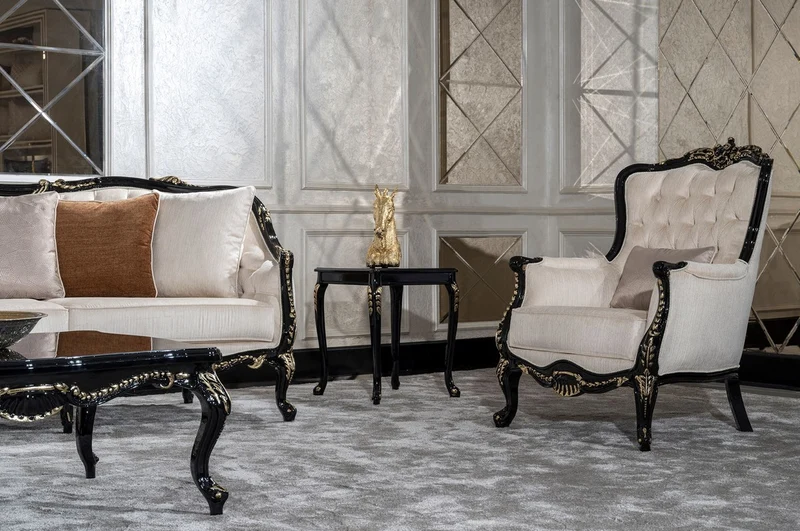 Casa Padrino Luxus Barock Beistelltisch Schwarz / Gold - Quadratischer Massivholz Tisch im Barockstil - Luxus Wohnzimmer Möbel im Barockstil - Barock Möbel - Edel & Prunkvoll