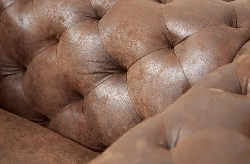 Casa Padrino Chesterfield Wohnzimmer Sessel Antik Braun 120 x 100 x H. 70 cm - Chesterfield Wohnzimmer Möbel