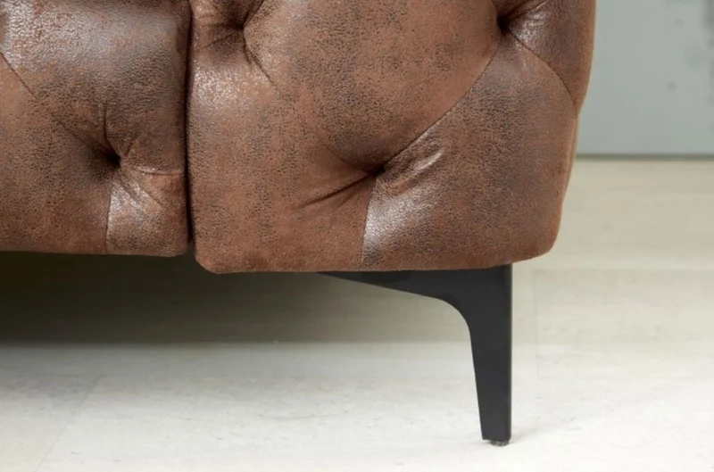 Casa Padrino Chesterfield Wohnzimmer Sessel Antik Braun 120 x 100 x H. 70 cm - Chesterfield Wohnzimmer Möbel