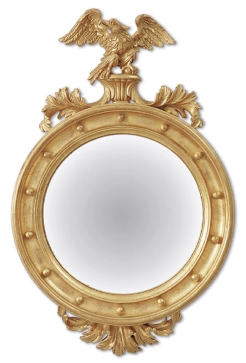Casa Padrino Luxus Barock Spiegel mit dekorativer Adler Figur Gold - Prunkvoller italienischer Barockstil Wandspiegel - Luxus Möbel im Barockstil - Barock Möbel - Luxus Qualität - Made in Italy