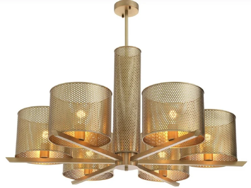 Casa Padrino Luxus Kronleuchter Antik Messing Ø 109 x H. 55,5 cm - Moderner Metall Kronleuchter - Luxus Kollektion