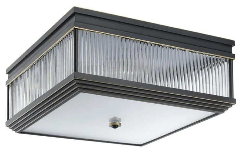 Casa Padrino Luxus Deckenleuchte Bronze 40,5 x 40,5 x H. 18,5 cm - Luxus Qualität